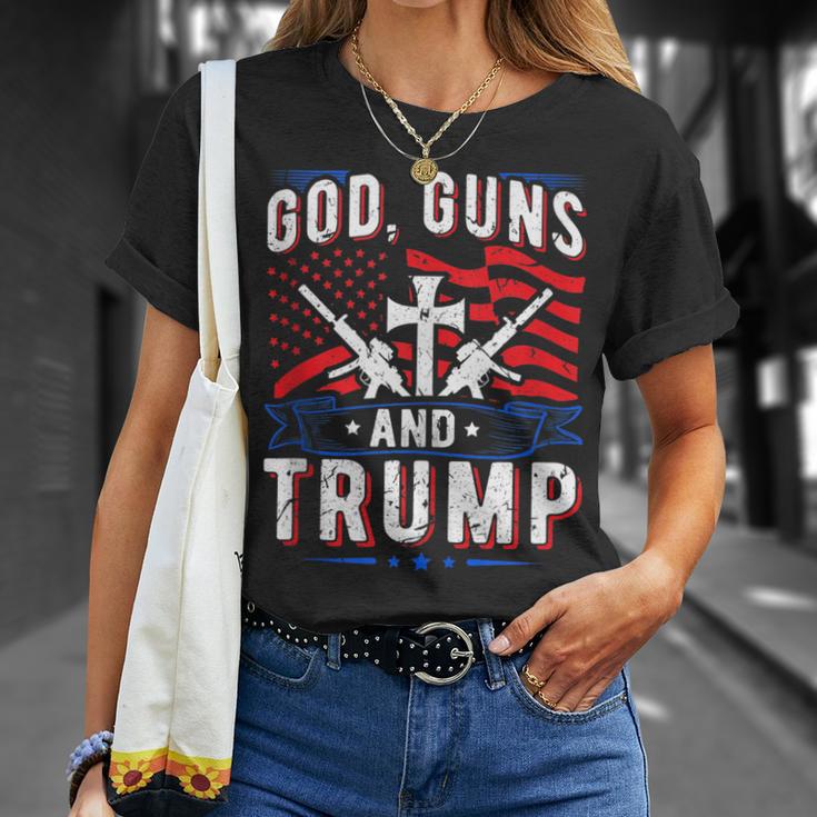 God Guns And Trump Donald Trump Admitedor Regalos In Mangas Camiseta unisex Regalos para ella