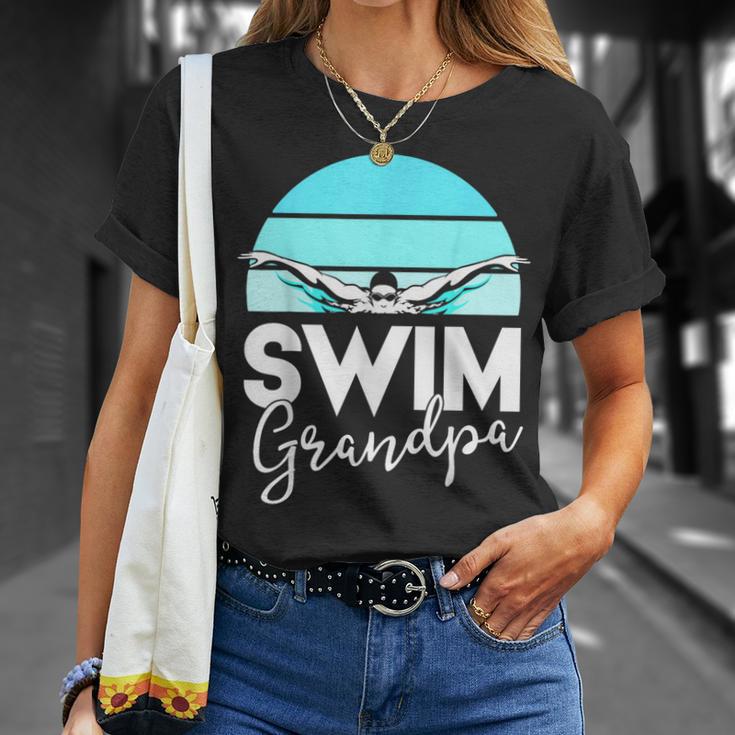 Grandpa Papa Swimming Meet Swimmer Swim Team Shirt T-Shirt Gifts for Her Grandpa Papa Swimming Meet Swimmer Swim Team Shirt T-Shirt Gifts for Her