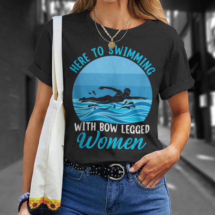 Here's To Swimming With Bow Legged Women Swimming T-Shirt Gifts for Her Here's To Swimming With Bow Legged Women Swimming T-Shirt Gifts for Her