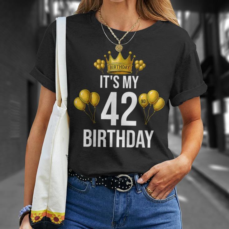 It's My 42歳の誕生日パーティー 42歳の誕生日 男性 女性 Tシャツ 彼女への贈り物
