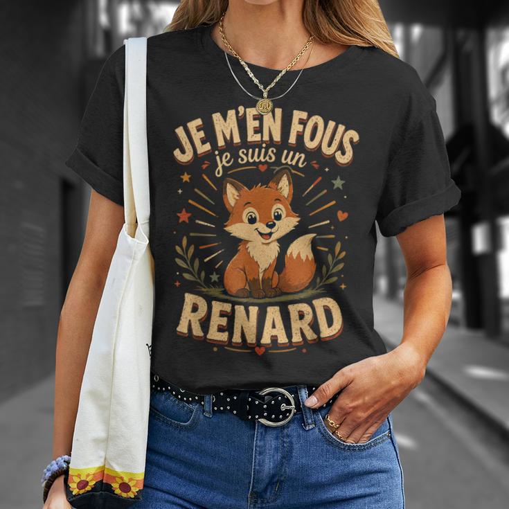Je M’En Fous Jeuis Un Renard Renard Doux T-Shirt Cadeaux pour elle