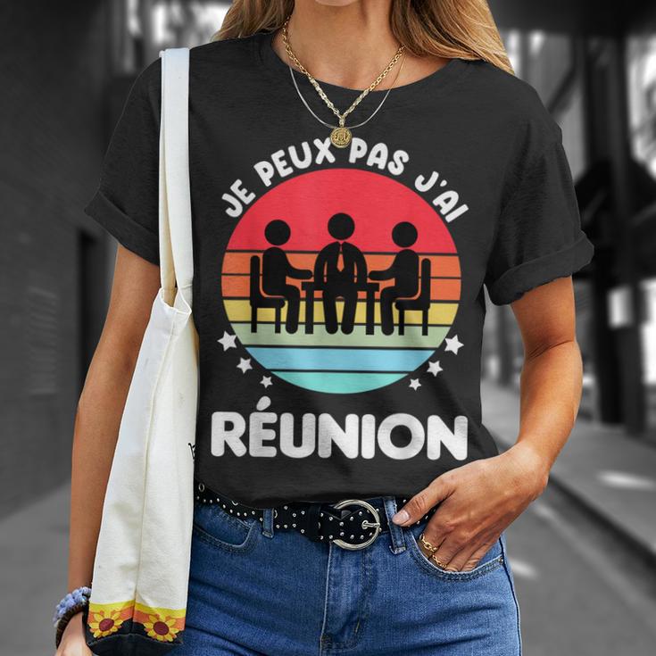 Je Peux Pas J'ai Réunionintage Humour Réunion T-Shirt Cadeaux pour elle