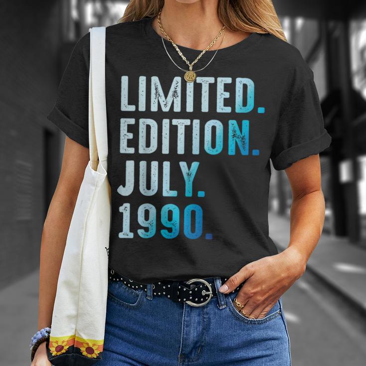 Julio 1990 Año 1990 Retro 1990Intage Edición Limitada Camiseta unisex Regalos para ella
