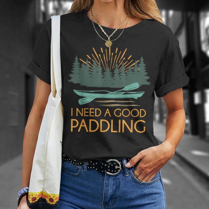 Kayaking Outdoor Water Sports Canoeing Paddle Kayak T-Shirt Gifts for Her