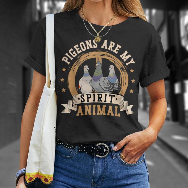 Las Palomason Mi Espíritu Animal Regalos Para Una Paloma Fanciers Camiseta unisex Regalos para ella
