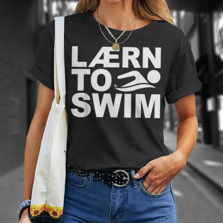 Learn To Swim Swimming Graphic T-Shirt Gifts for Her