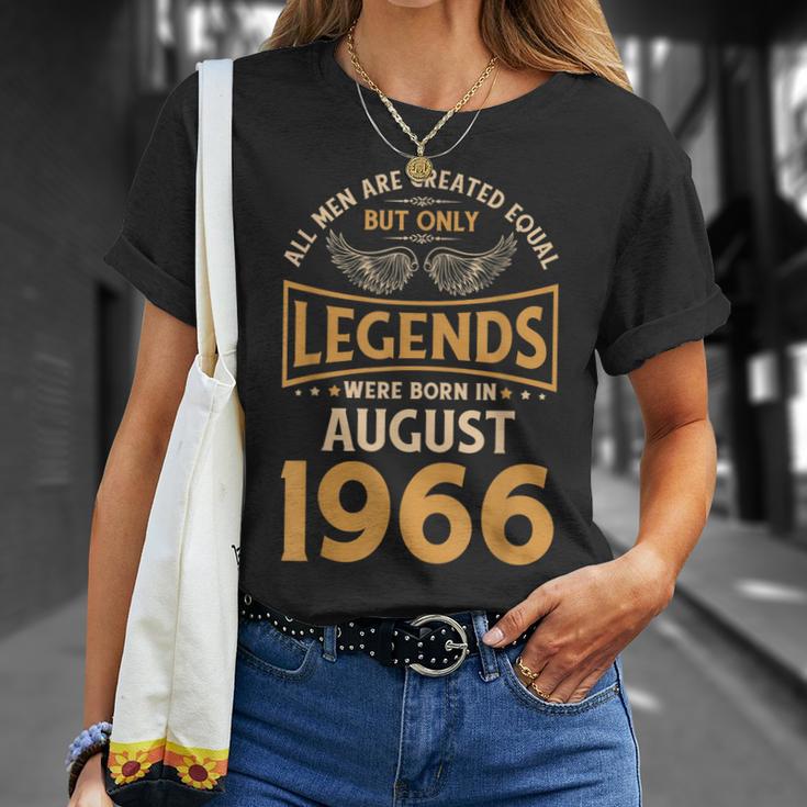 Les Légendes D'anniversaireont Nées En Août 1966 T-Shirt Cadeaux pour elle