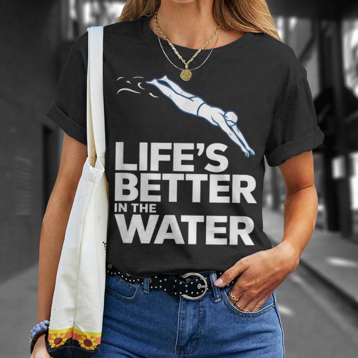 Life Is The Better In The Water Swimming Swimmers T-Shirt Gifts for Her Life Is The Better In The Water Swimming Swimmers T-Shirt Gifts for Her