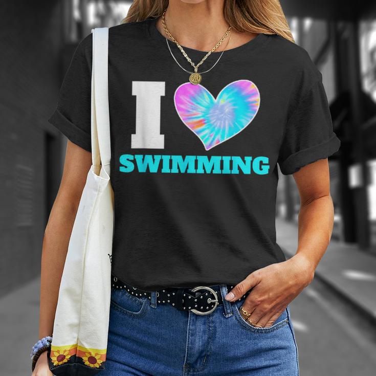 I Love Swimming Swimmer Swim T-Shirt Gifts for Her