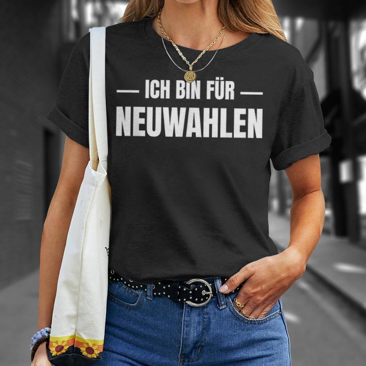 Lustigerpruch Ich Bin Für Neuwahlen Meinung Witzig Genervt T-Shirt Geschenke für Sie