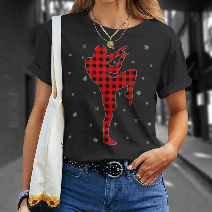 Matching Muay Thai Martial Arts Christmas Pajama T-Shirt Gifts for Her
