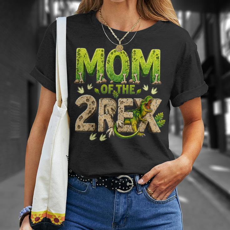 Mom Of The Two Rex Birthday Dinosaur Family Matching T-Shirt Gifts for Her