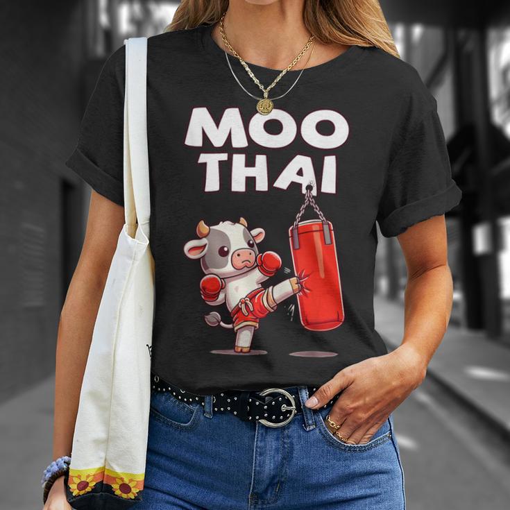 Moo Thai Muay Thai Cow Thai Boxing For Kids Muay Thai T-Shirt Gifts for Her Moo Thai Muay Thai Cow Thai Boxing For Kids Muay Thai T-Shirt Gifts for Her