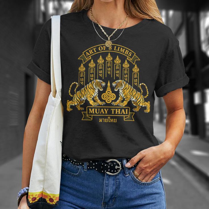 Muay Thai Art Of 8 Limbs Tiger Martial Arts T-Shirt Gifts for Her
