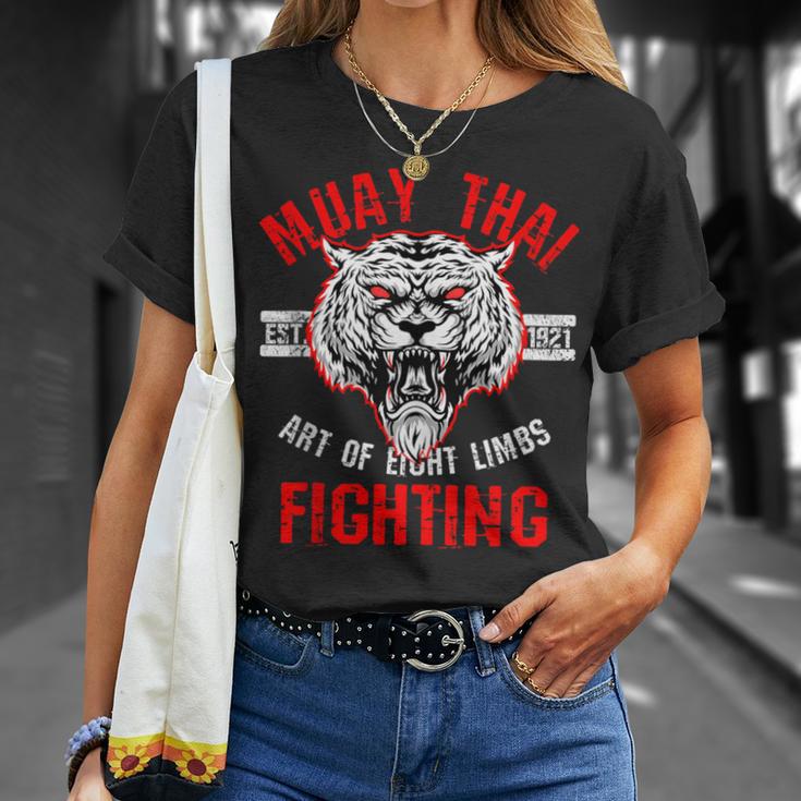 Muay Thai Art Of Eight Limbs Sak Yant Thai Boxing MMA Arts T-Shirt Gifts for Her