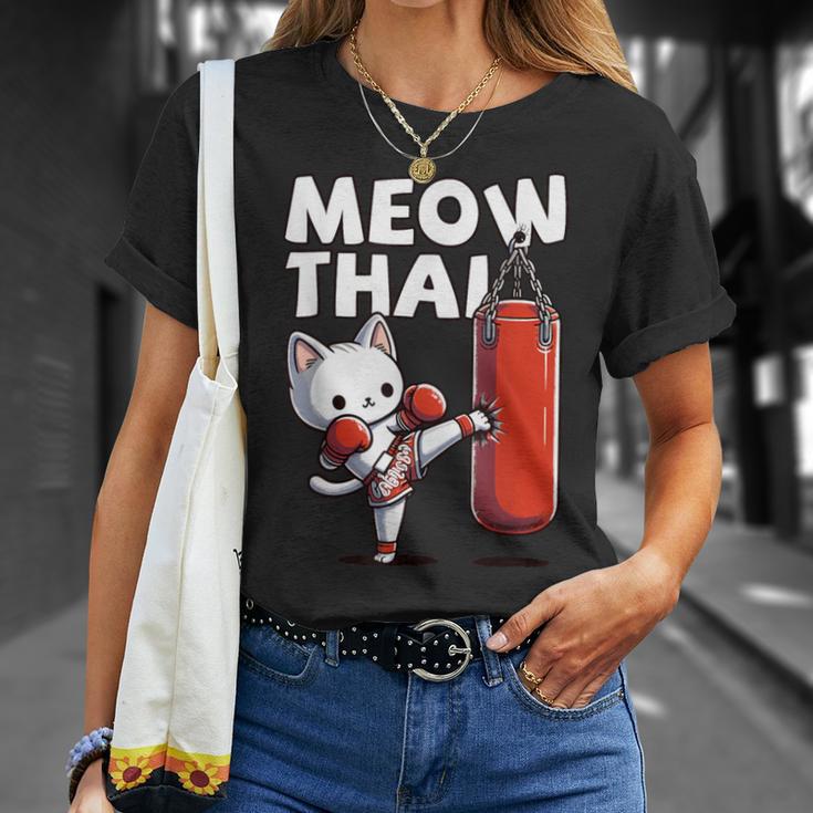 Muay Thai Cat Meow Thai Thai Boxing For Youth Muay Thai T-Shirt Gifts for Her