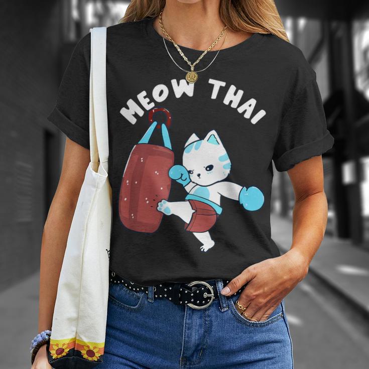 Muay Thai Cat Meow Thai Punch Bag Martial Arts T-Shirt Gifts for Her