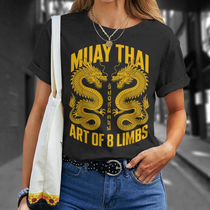 Muay Thai Dragons Thai Boxing Fighter T-Shirt Gifts for Her