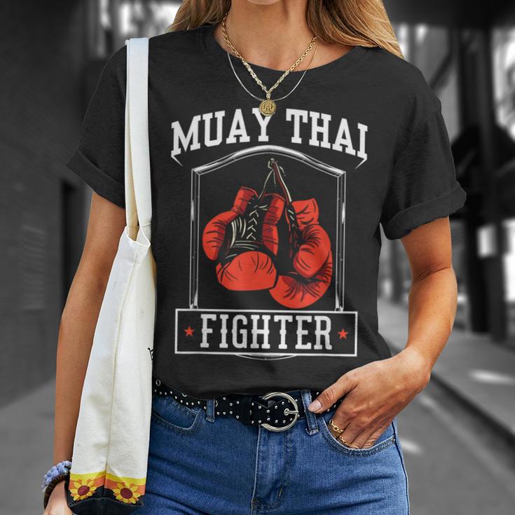 Muay Thai Fighter Hobby Boxing Martial Arts T-Shirt Gifts for Her