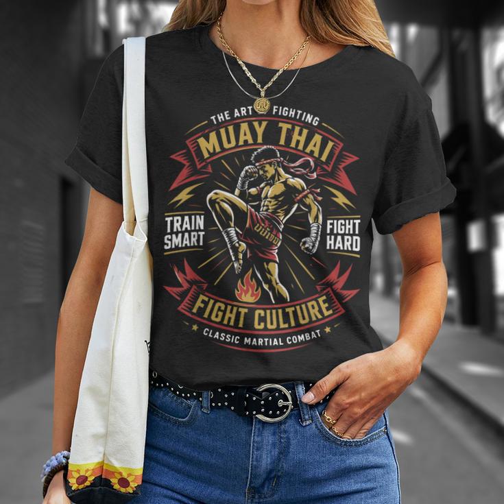 Muay Thai Fighter Training Thai Boxing Coach T-Shirt Gifts for Her