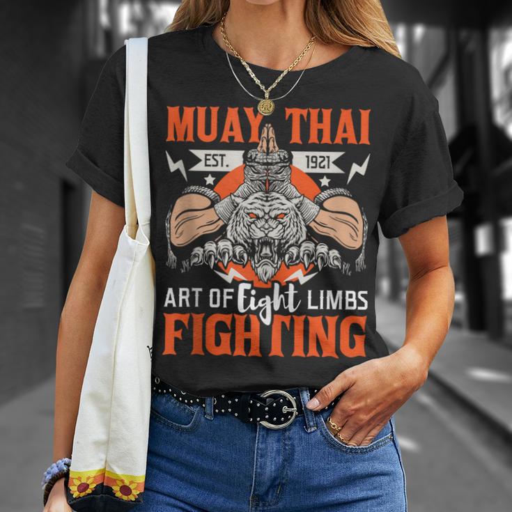 Muay Thai Fighting MMA Thai Boxing Mixed Martial Arts T-Shirt Gifts for Her