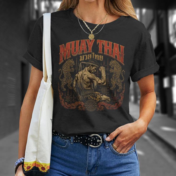 Muay Thai Grandpa Vintage Thai Boxing Fighter Art T-Shirt Gifts for Her Muay Thai Grandpa Vintage Thai Boxing Fighter Art T-Shirt Gifts for Her