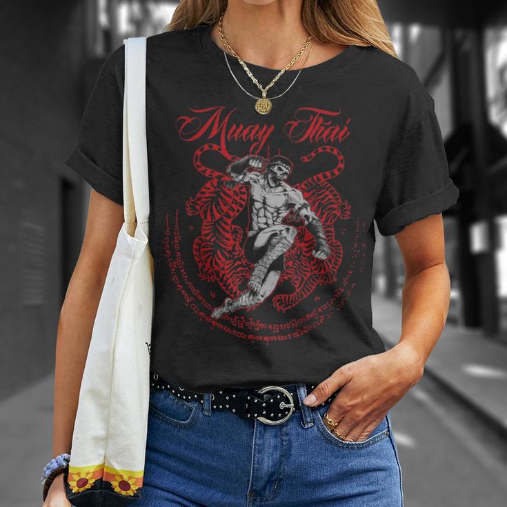 Muay Thai Kickboxing Martial Art Fighter Thai Boxing T-Shirt Gifts for Her