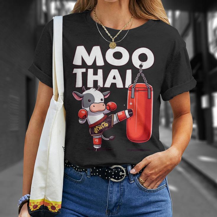 Muay Thai Moo Thai Thai Boxing For Youth Muay Thai Cow T-Shirt Gifts for Her Muay Thai Moo Thai Thai Boxing For Youth Muay Thai Cow T-Shirt Gifts for Her