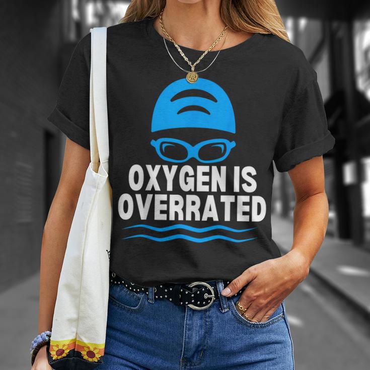 Oxygen Is Overrated Swimming Swim T-Shirt Gifts for Her