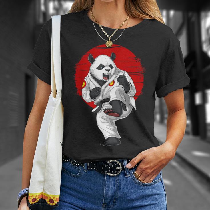 Panda Bear Karate Kickboxing Muay Thai Martial Arts T-Shirt Gifts for Her