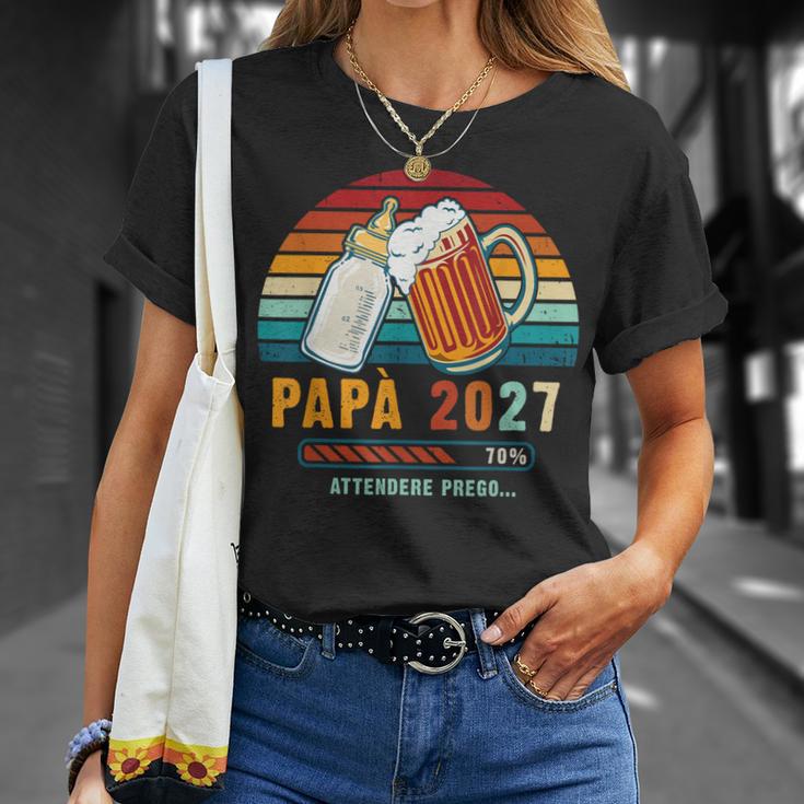 Papà 2027 Futuro Papà Annuncio Arrivo Del Bambino Maglietta Regalos para ella