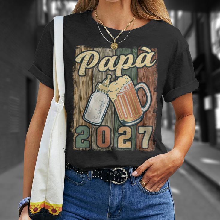 Papà 2027 Futuro Papà Di Un Neonato Nuovo Papà Maglietta Regalos para ella