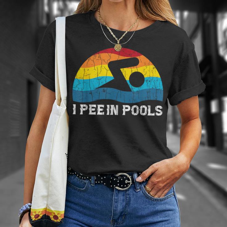 I Pee In Pools Swimmer Swimming Coach Player Graphic T-Shirt Gifts for Her I Pee In Pools Swimmer Swimming Coach Player Graphic T-Shirt Gifts for Her