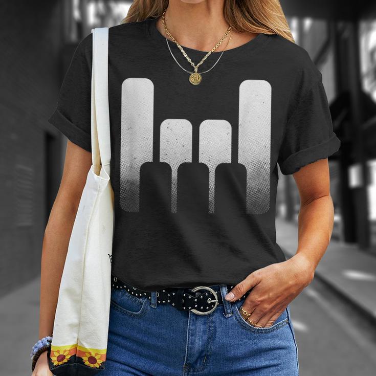 Piano Pianist Keys Tecladointetizador Jugador Clef Regalo Camiseta unisex Regalos para ella