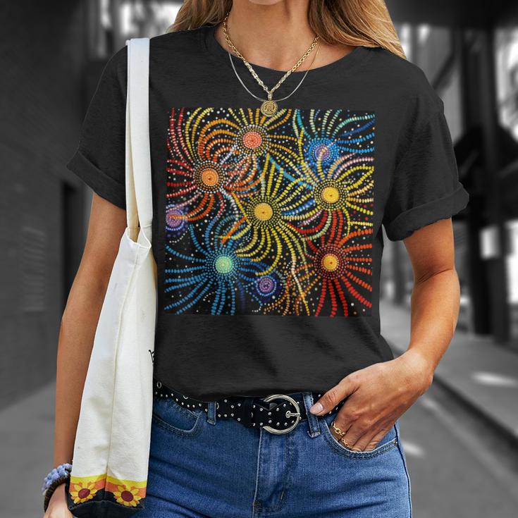 Pintura De Puntos Aborígenes Australianos Camiseta unisex Regalos para ella