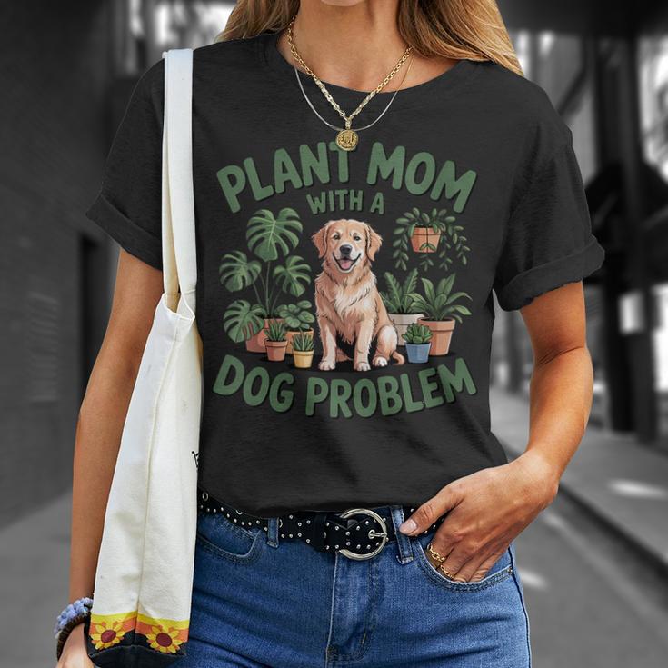 Plant Mom With A Dog Problem Citation Amusante Pour Animaux De Compagnie T-Shirt Cadeaux pour elle