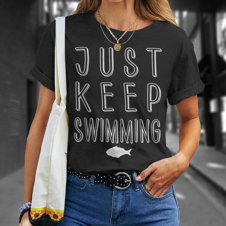 Pretty Fish Just Keep Swimming T-Shirt Gifts for Her