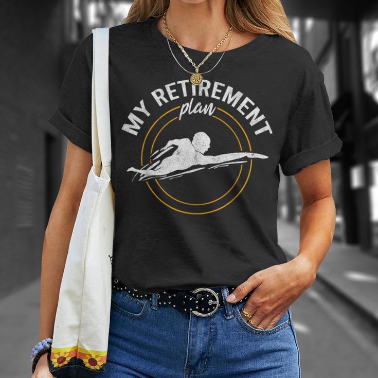 My Retirement Plan Swim Athlete Swimming Grandpa Swimmer T-Shirt Gifts for Her My Retirement Plan Swim Athlete Swimming Grandpa Swimmer T-Shirt Gifts for Her