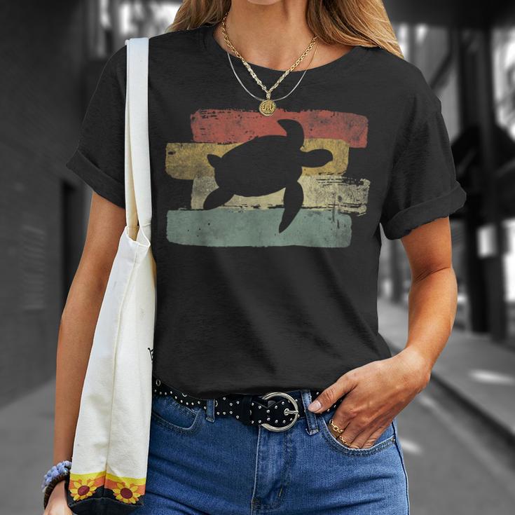 Retrochildkröte Wasserschildkröte Tiere Meer Reptilien T-Shirt Geschenke für Sie