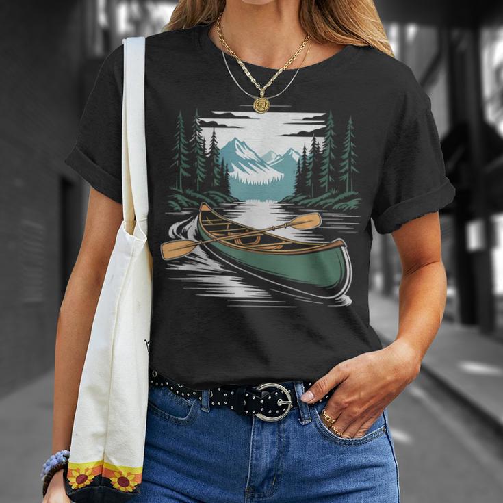 Solo Canoe Tourer Who Knows Every Rapid Campsite Portage T-Shirt Gifts for Her