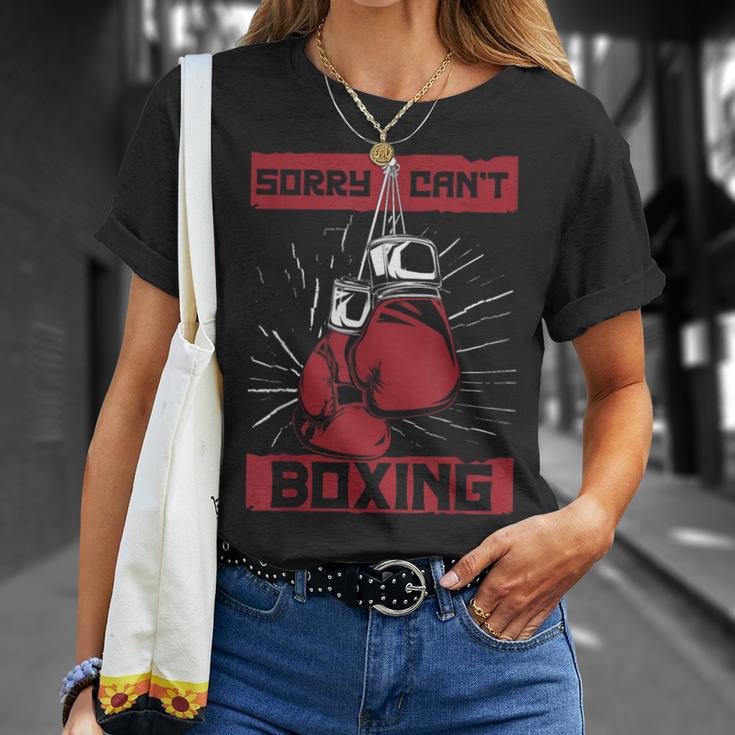 Sorry Can't Boxing Professional Boxer Muay Thai Boxing T-Shirt Gifts for Her