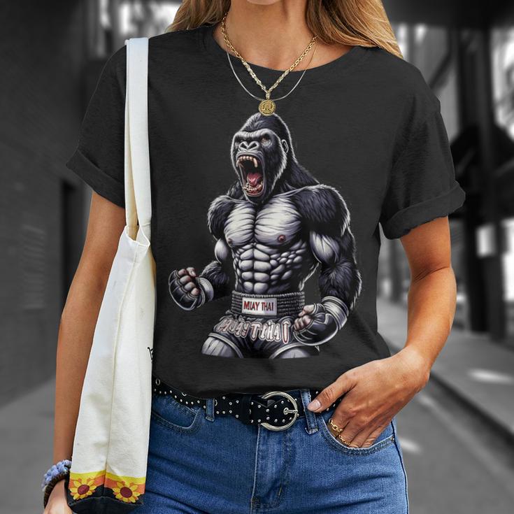Strong Muay Thai Gorilla Thai Boxing And Fighting T-Shirt Gifts for Her Strong Muay Thai Gorilla Thai Boxing And Fighting T-Shirt Gifts for Her