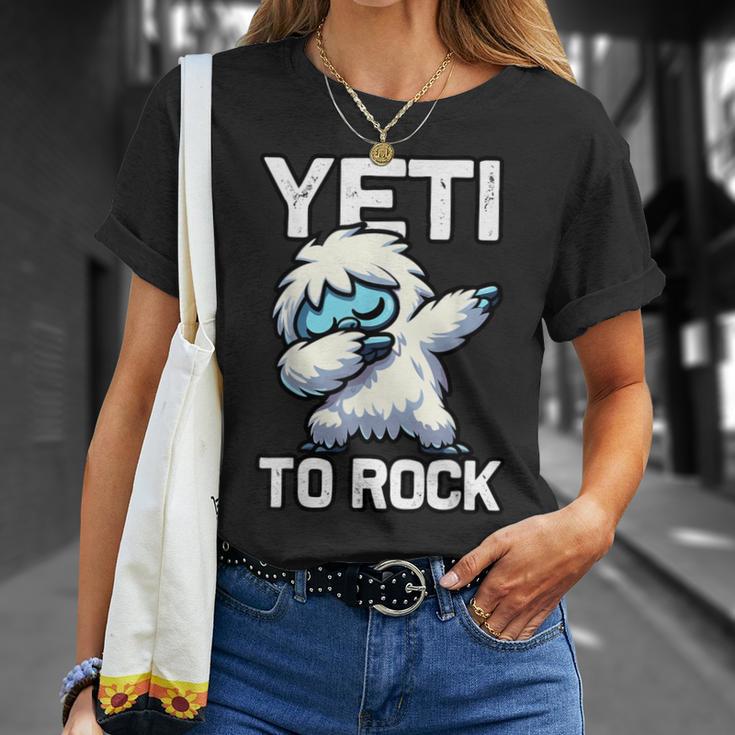 Süßer Dabbing Yeti Lustiger Yeti Zum Rocken T-Shirt Geschenke für Sie
