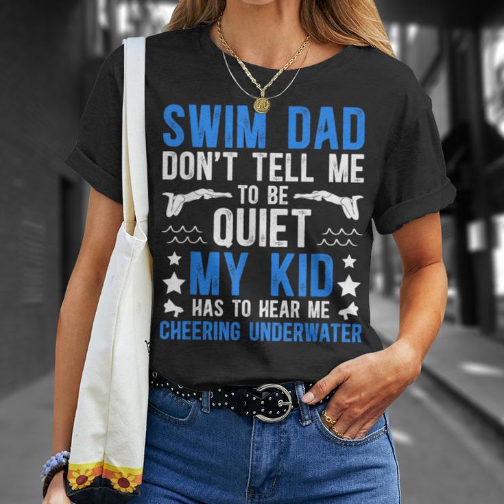Swim Dad Swimming Dad Of A Swimmer Dad Swim Father T-Shirt Gifts for Her