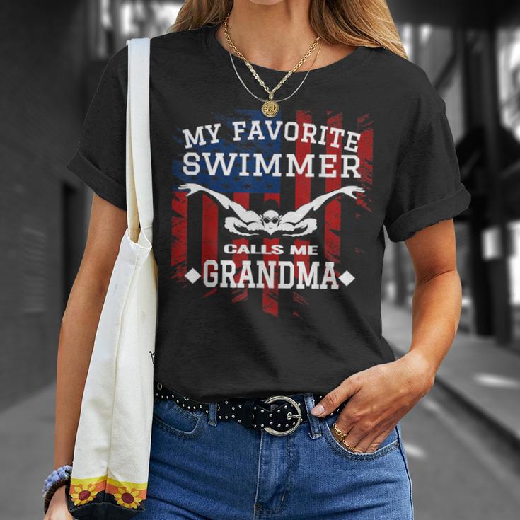 Swim Grandma Tshirt US American Flag Swimming Tee T-Shirt Gifts for Her Swim Grandma Tshirt US American Flag Swimming Tee T-Shirt Gifts for Her