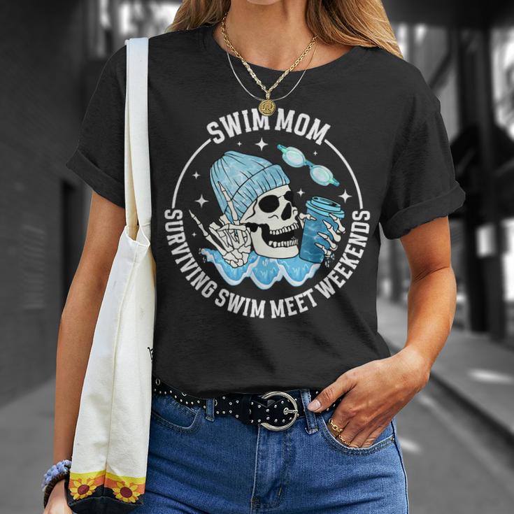 Swim Meets Swim Mom Of A Swimmer Mom Swim Mama Swimming Mom T-Shirt Gifts for Her