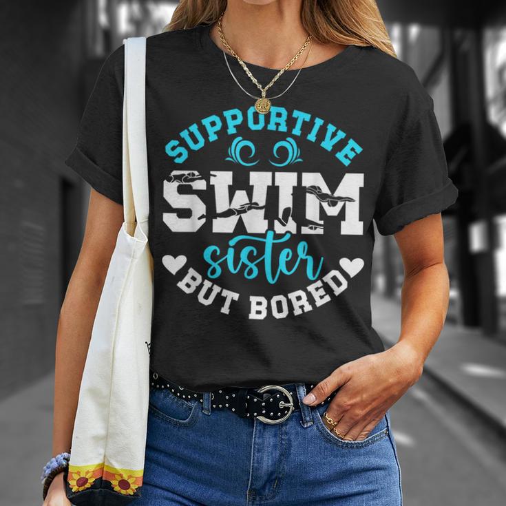 Swim Sister Supportive Swimming Sister Of A Swimmer Sis T-Shirt Gifts for Her Swim Sister Supportive Swimming Sister Of A Swimmer Sis T-Shirt Gifts for Her