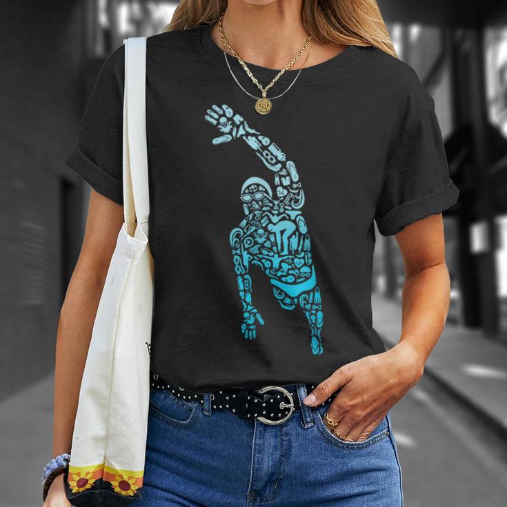 Swim Sport Athletes Swimmer Dad Boys Competitive Swimming T-Shirt Gifts for Her