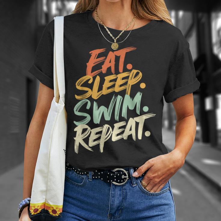 Swimmer Eat Sleep Swim Repeat I Swimming T-Shirt Gifts for Her