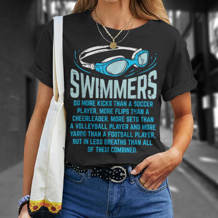 Swimmers Do More Kicks I For Swimming Lovers T-Shirt Gifts for Her